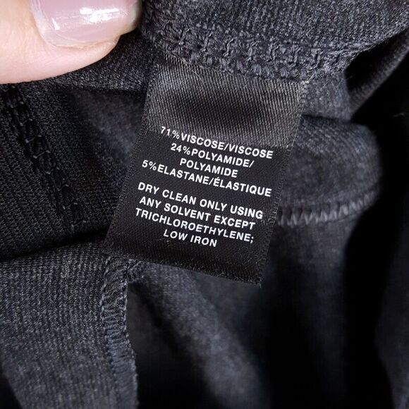 LAFAYETTE 148 Leggings Womens Small Gray Pull On Ponte Pintuck Stretch Pants - Picture 8 of 9